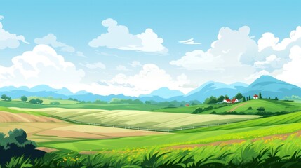 Obraz premium Design template for farming landscape