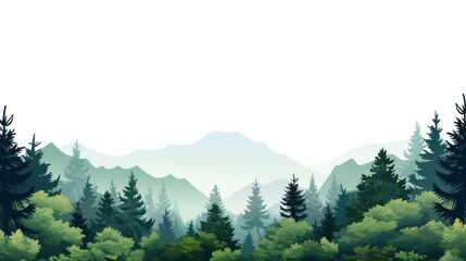 Fototapeta premium Design template of forest landscape