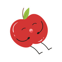 Fruit and Vegetable Cartoon Characters. Funny Fruit Illustration, Funny Vegetable Character