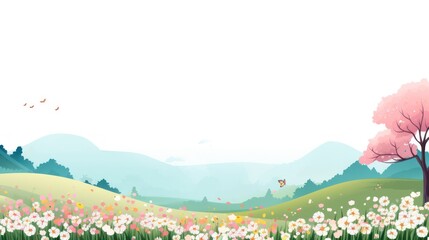 Fototapeta premium Design template for natural green landscape