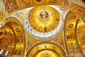 Belgrade, Serbia - june 28 2023 : church of Saint Sava - obrazy, fototapety, plakaty