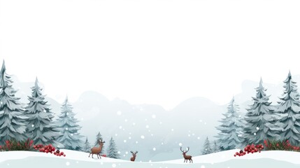 Design template for winter landscape
