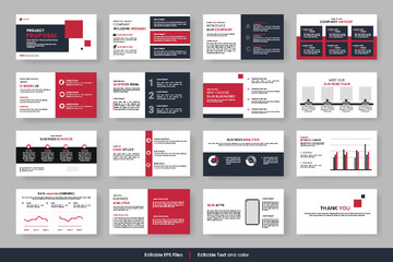 Presentation templates set for business and Business Proposal. Use for presentation background, brochure design, website slider, landing page, annual report
