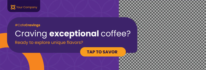 Vibrant Luxury Coffee Shop Social Media Template