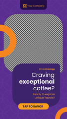 Vibrant Luxury Coffee Shop Social Media Template