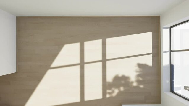 interior of a modern building animation shadow 4k