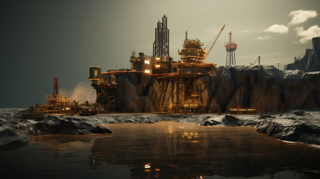 Upstream E&P Creative Illustration, Exploration and Production, Oil and Gas Exploration, Oil Industry, High Quality