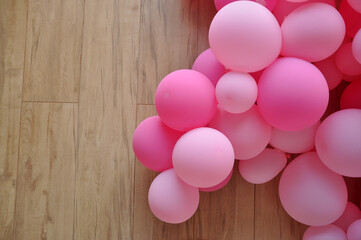 balões rosa de aniversário 