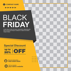 Creative vector of Black friday sale banner, Perfect for social media post, background and web internet ads.