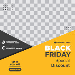 Creative vector of Black friday sale banner, Perfect for social media post, background and web internet ads.