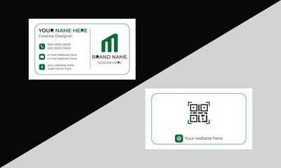modern business card template design set with white color background.