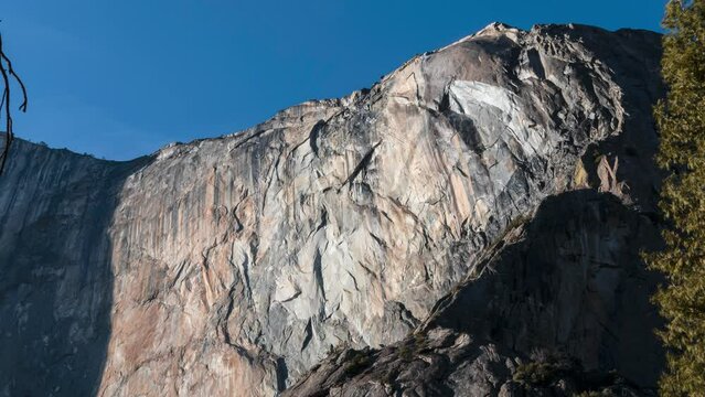 4K Timelapse of the Firefall horsetail waterfall in Yosemite National Park in CA