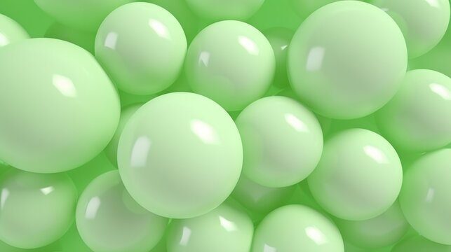 Mint geometric background of round shapes. Abstract elegant background.