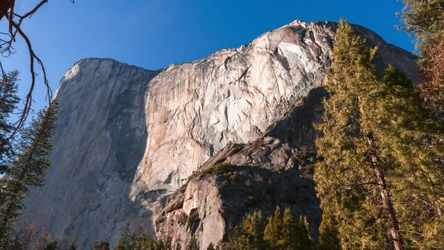 4K Timelapse of the Firefall horsetail waterfall in Yosemite National Park in CA