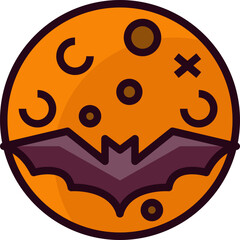 Bat. Filled outline icon design