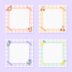 Adorable pastel notepad label, Memo Pad, to do list note pad, notes with sticky tape