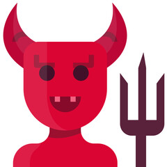 Devil .flat icon design