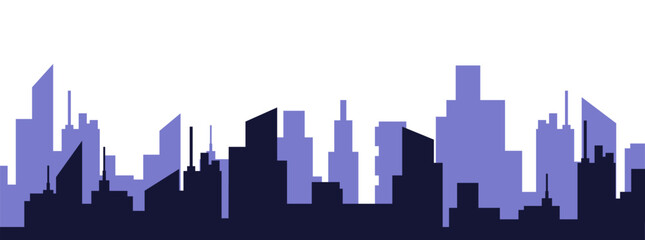 Fototapeta na wymiar cityscape background. City panorama landscape vector illustration