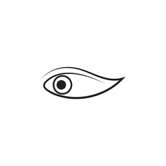 Eye vector logo design template. Modern minimal flat design style. Vector illustration