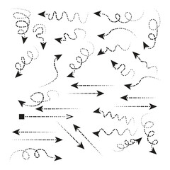 Arrows set. Arrow icon collection. Set different arrows or web design. Arrow flat style isolated on white background - stock vector.