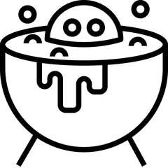 Cauldron. outline icon design