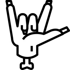 Zombie hand. outline icon design