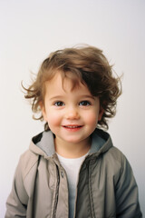 Fototapeta premium Portrait of a young child smiling