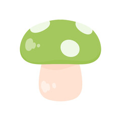 シンプルな緑のきのこ⭐︎PNG
