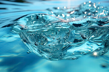 close up of a pool with the water sparkling
