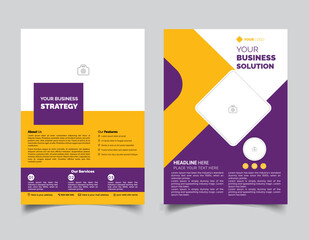 Minimal brochure layout and modern report business flyers poster template.