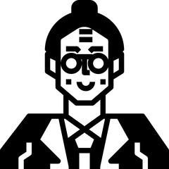 Professor. glyph icon design
