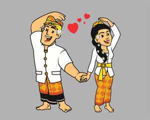 Indonesian Balinese in Traditional Dress
