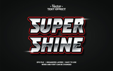 Super Shine Editable Vector Text Effect.