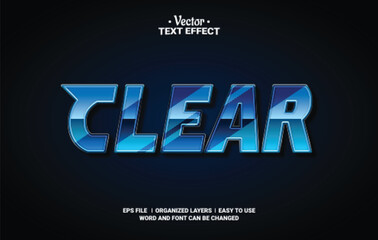 Clear Editable Vector Text Effect.