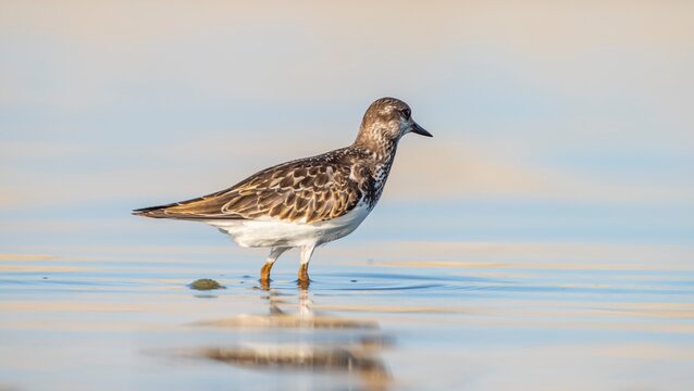 Ruddy Turnstone (Arenaria interpres) Aysa, Australia, spreads in Europe, America and Africa, but is rare. It is seen in Diyarbakir Tigris Valley during migration periods.