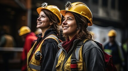 woman working on construction site