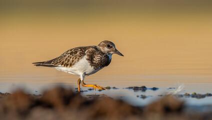 Ruddy Turnstone (Arenaria interpres) Aysa, Australia, spreads in Europe, America and Africa, but is rare. It is seen in Diyarbakir Tigris Valley during migration periods.