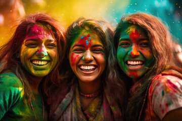 Holi Spectacle: Color-Infused Celebrations with Playful Powder and Bokeh