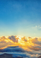 Sunset sky with cloud background Image   