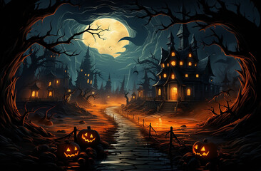 scary halloween background