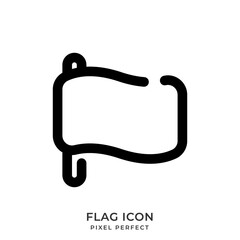 Naklejka premium Flag icon with style line. User interface icon. Vector illustration.