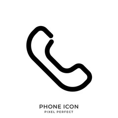 Phone icon with style line. User interface icon. Vector illustration.