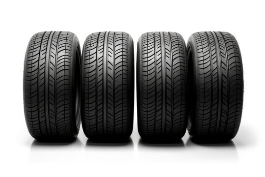 Cutting-Edge Vehicle Tires: White Isolation