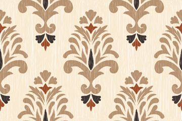 Ikat ethnic oriental seamless pattern traditional. design for clothing,fabric,carpet,wallpaper,texture,wrapping