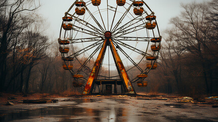 Abandoned Ferris wheel 