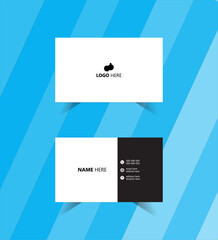 Corporate business card, name card template ,horizontal simple clean layout design template , 