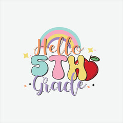 Back to school typography t shirt design vector Print Template. Welcome Back to School T-shirt Design My First Day of School Shirt Design Back To School. Ready for print poster card vintage vector pad