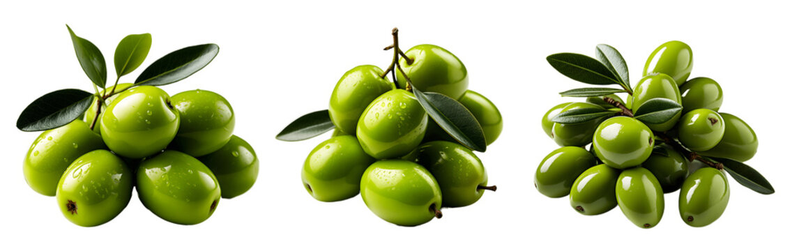 Olives On White Stock Photo - Download Image Now - Olive - Fruit