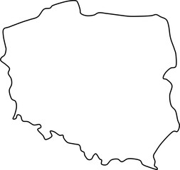 poland map, poland vector, poland outline, poland