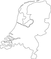 netherlands map, netherlands vector, netherlands outline, netherlands